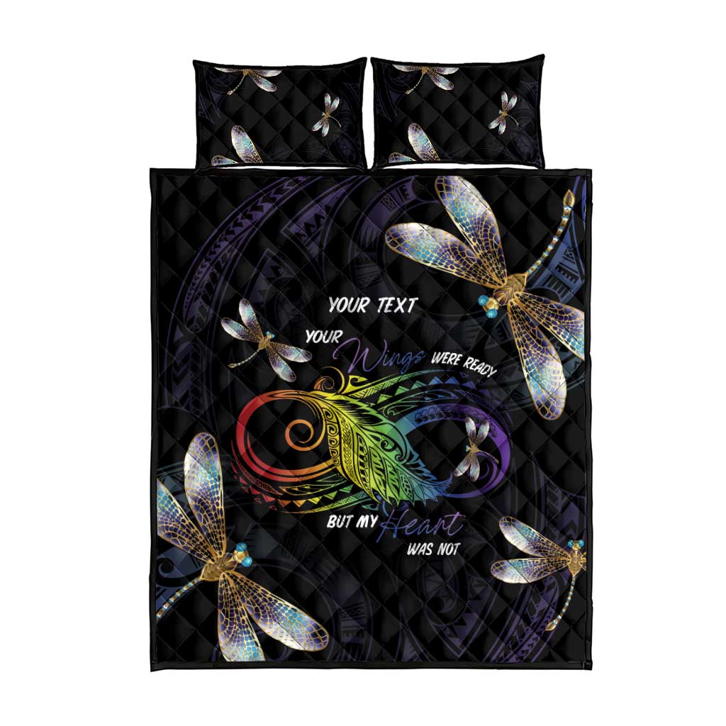 Personalised Polynesian Memorial Quilt Bed Set Your Wings Were Ready But My Heart Was Not LT7 - Polynesian Pride
