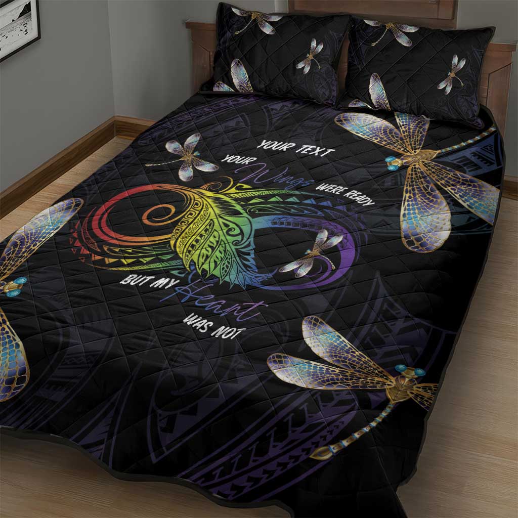 Personalised Polynesian Memorial Quilt Bed Set Your Wings Were Ready But My Heart Was Not LT7 - Polynesian Pride