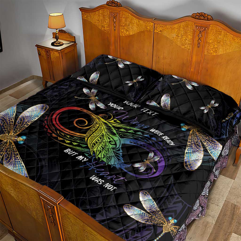 Personalised Polynesian Memorial Quilt Bed Set Your Wings Were Ready But My Heart Was Not LT7 - Polynesian Pride