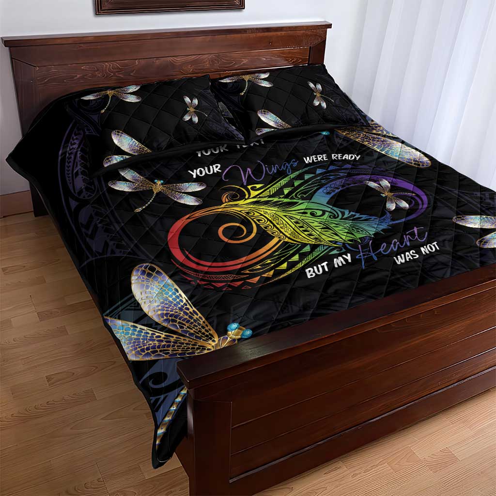 Personalised Polynesian Memorial Quilt Bed Set Your Wings Were Ready But My Heart Was Not LT7 - Polynesian Pride