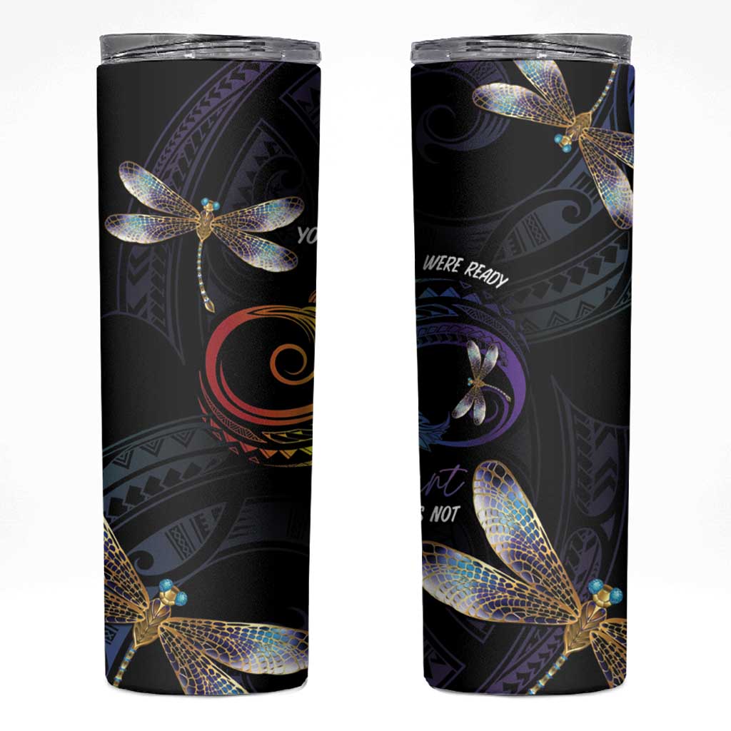 Personalised Polynesian Memorial Skinny Tumbler Your Wings Were Ready But My Heart Was Not