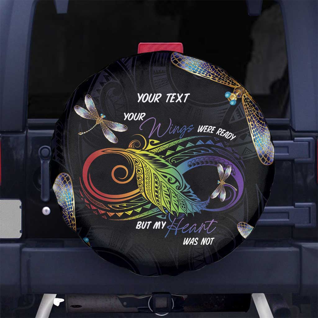 Personalised Polynesian Memorial Spare Tire Cover Your Wings Were Ready But My Heart Was Not LT7 - Polynesian Pride