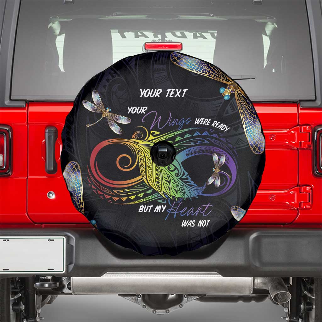 Personalised Polynesian Memorial Spare Tire Cover Your Wings Were Ready But My Heart Was Not LT7 - Polynesian Pride
