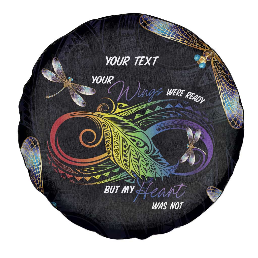 Personalised Polynesian Memorial Spare Tire Cover Your Wings Were Ready But My Heart Was Not LT7 - Polynesian Pride