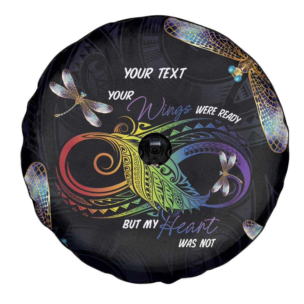 Personalised Polynesian Memorial Spare Tire Cover Your Wings Were Ready But My Heart Was Not LT7 - Polynesian Pride