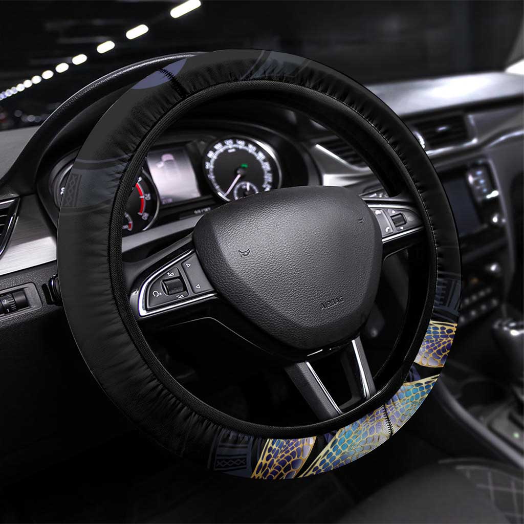 Polynesian Memorial Steering Wheel Cover Your Wings Were Ready But My Heart Was Not LT7 Universal Fit Black - Polynesian Pride