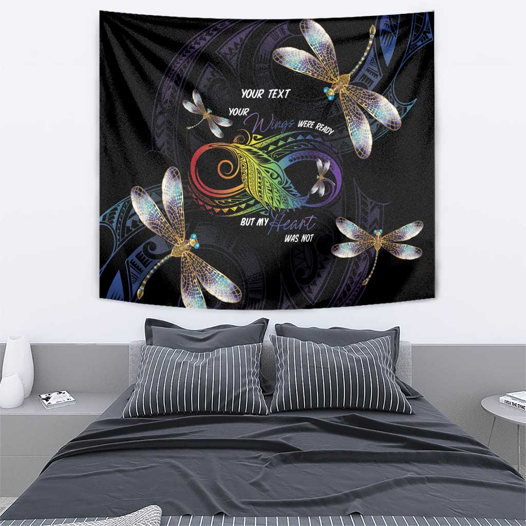 Personalised Polynesian Memorial Tapestry Your Wings Were Ready But My Heart Was Not