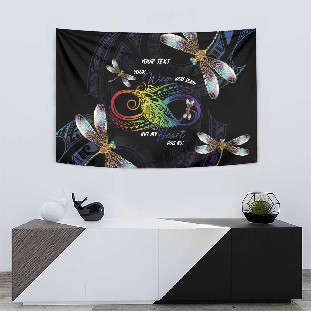 Personalised Polynesian Memorial Tapestry Your Wings Were Ready But My Heart Was Not