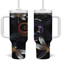 Personalised Polynesian Memorial Tumbler With Handle Your Wings Were Ready But My Heart Was Not LT7 One Size: 40 oz Black - Polynesian Pride