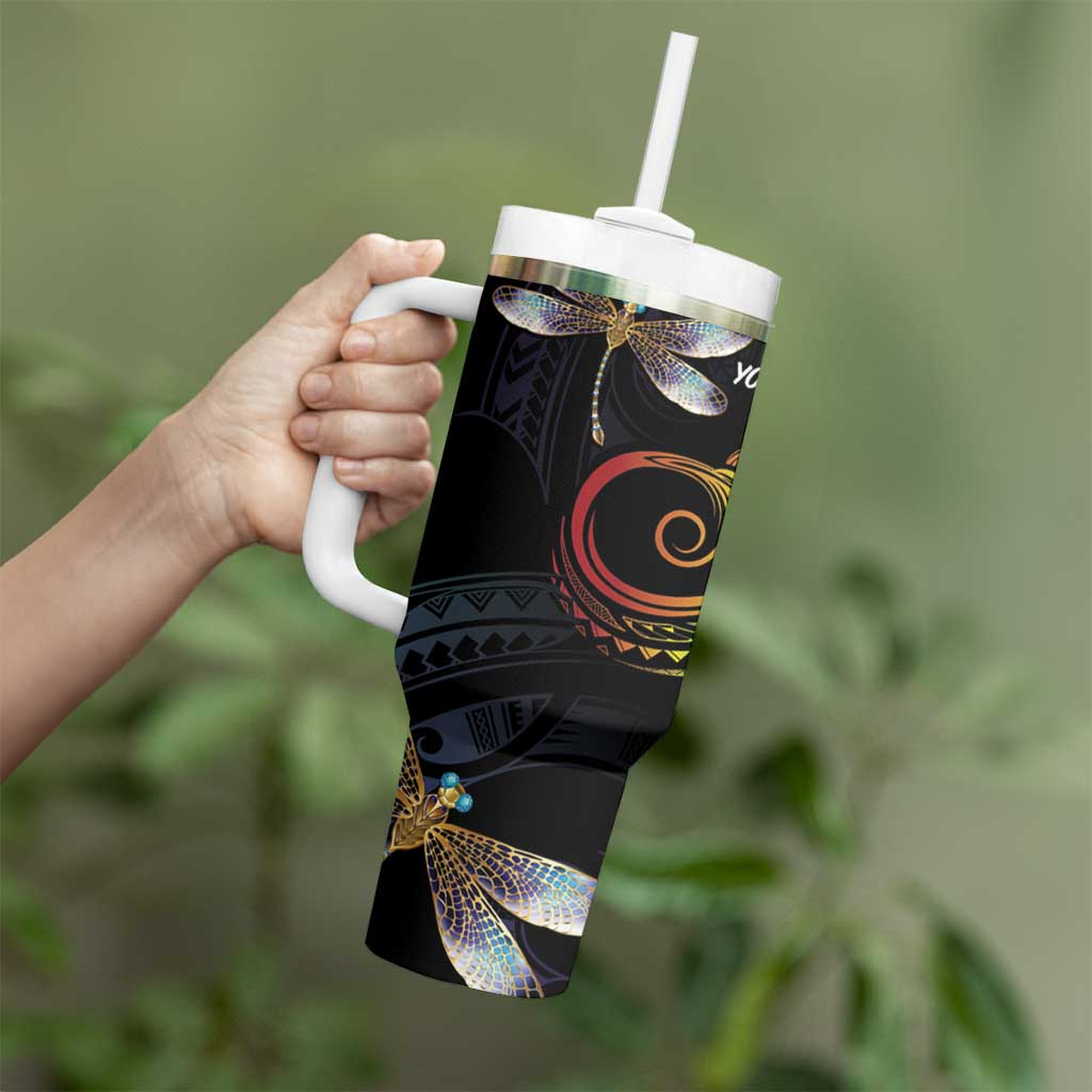 Personalised Polynesian Memorial Tumbler With Handle Your Wings Were Ready But My Heart Was Not LT7 - Polynesian Pride