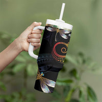 Personalised Polynesian Memorial Tumbler With Handle Your Wings Were Ready But My Heart Was Not LT7 - Polynesian Pride