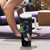 Personalised Polynesian Memorial Tumbler With Handle Your Wings Were Ready But My Heart Was Not LT7 - Polynesian Pride