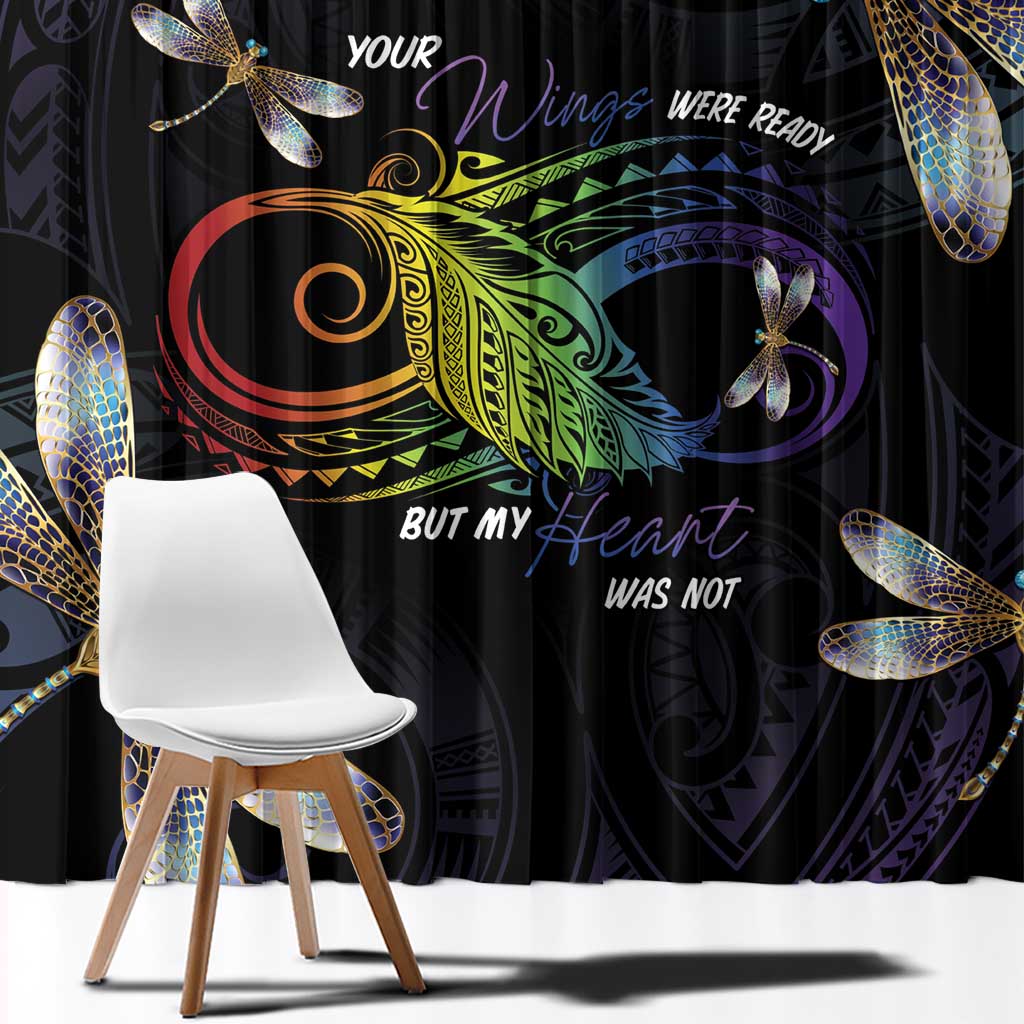 Personalised Polynesian Memorial Window Curtain Your Wings Were Ready But My Heart Was Not LT7 - Polynesian Pride
