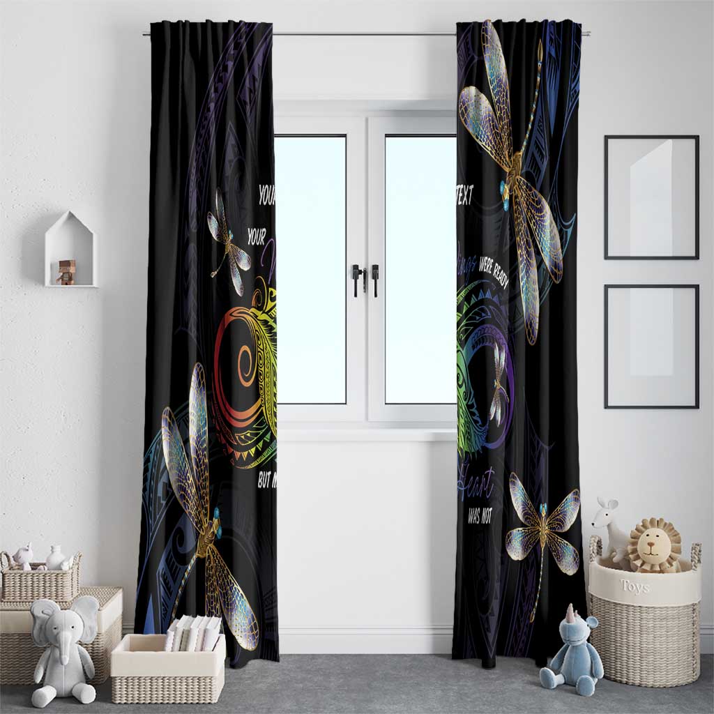Personalised Polynesian Memorial Window Curtain Your Wings Were Ready But My Heart Was Not LT7 - Polynesian Pride