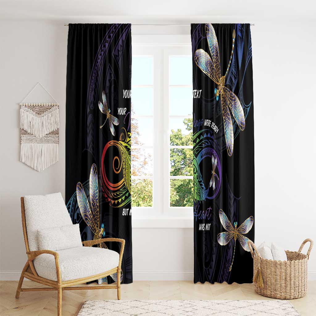 Personalised Polynesian Memorial Window Curtain Your Wings Were Ready But My Heart Was Not LT7 - Polynesian Pride