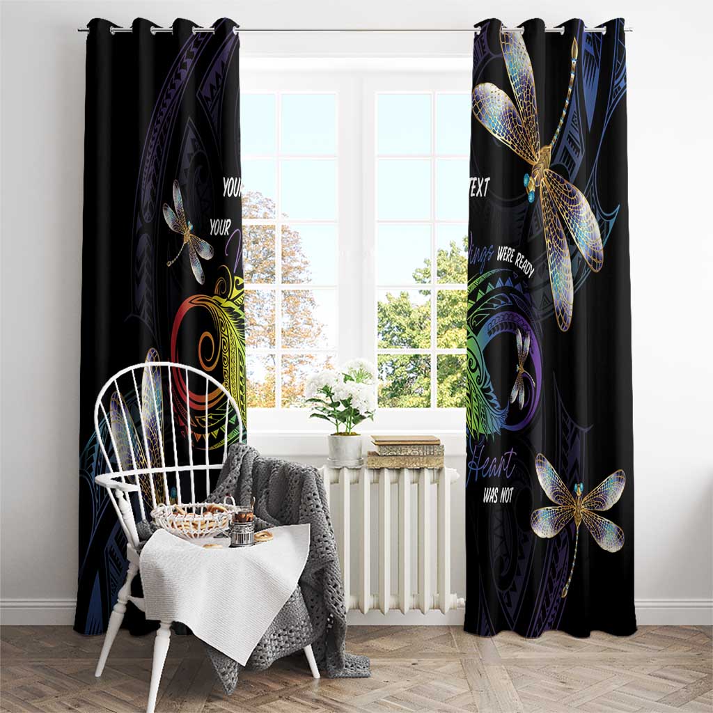 Personalised Polynesian Memorial Window Curtain Your Wings Were Ready But My Heart Was Not LT7 - Polynesian Pride