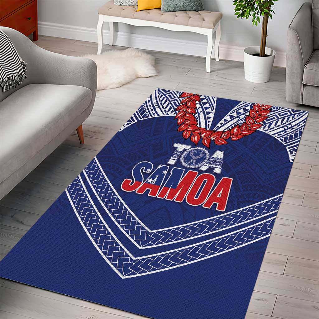 Toa Samoa Rugby Area Rug Ulafala Mix Nifo'oti - Polynesian Pride