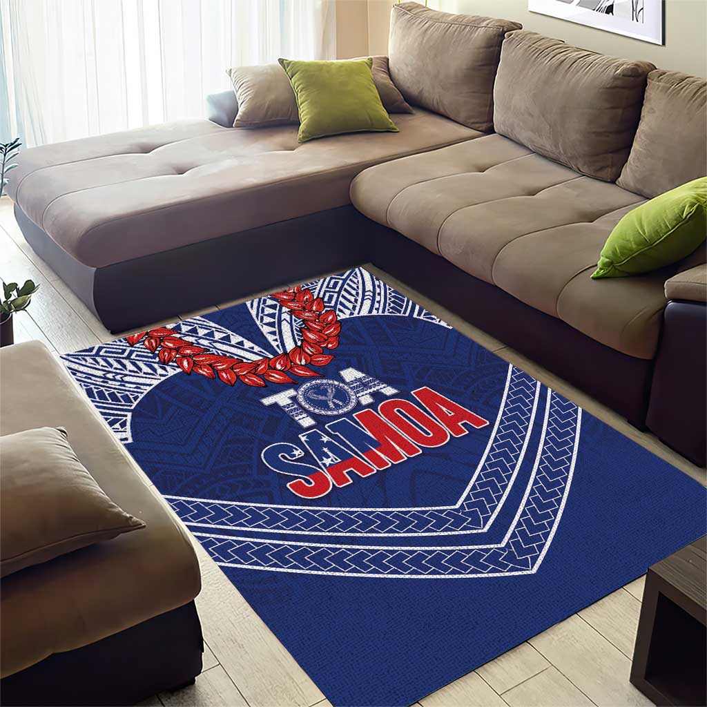 Toa Samoa Rugby Area Rug Ulafala Mix Nifo'oti - Polynesian Pride