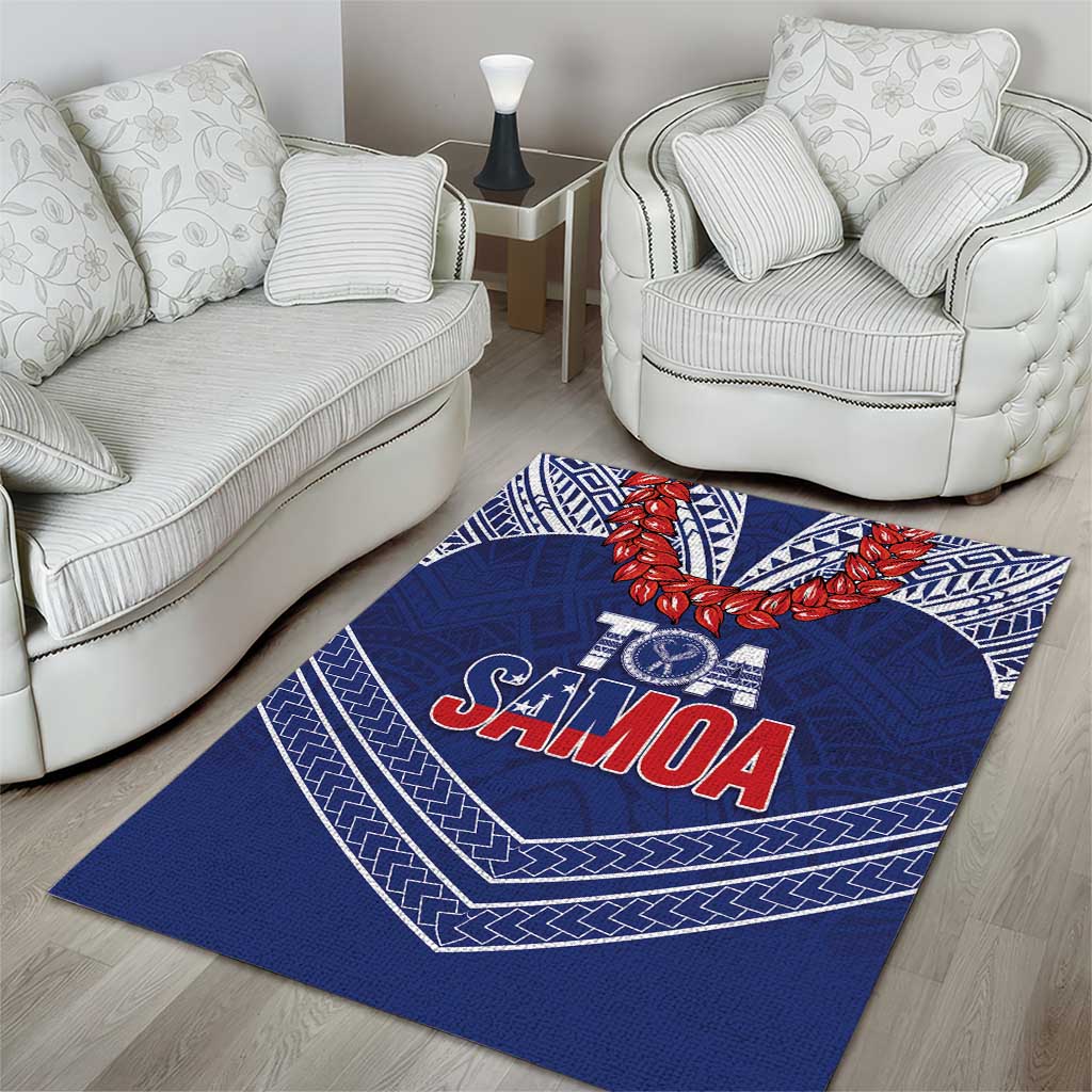 Toa Samoa Rugby Area Rug Ulafala Mix Nifo'oti - Polynesian Pride