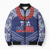 Toa Samoa Rugby Custom Bomber Puffer Jacket Ulafala Mix Nifo'oti - Polynesian Pride
