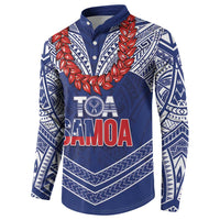 Toa Samoa Rugby Custom Button Sweatshirt Ulafala Mix Nifo'oti - Polynesian Pride