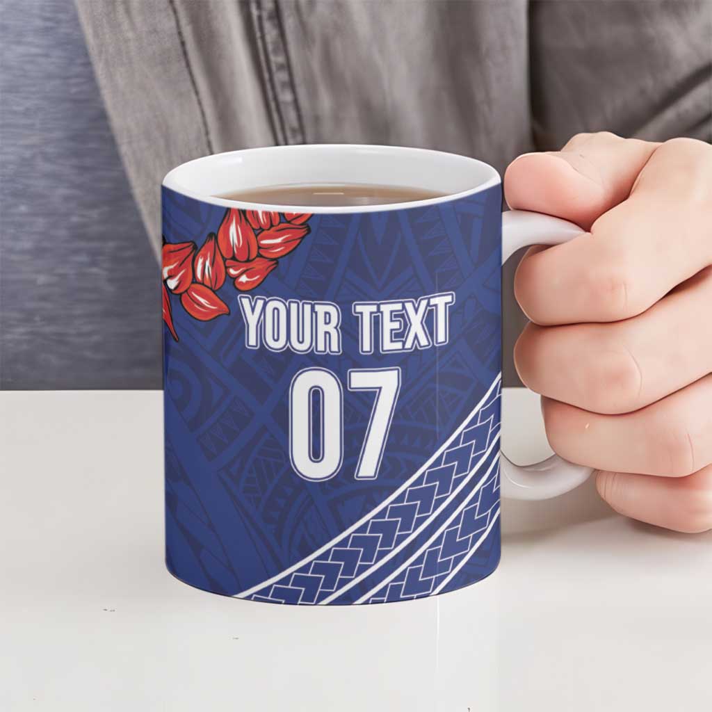 Toa Samoa Rugby Custom Ceramic Mug Ulafala Mix Nifo'oti - Polynesian Pride