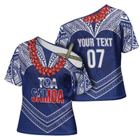 Toa Samoa Rugby Custom Cross Shoulder Shirt Ulafala Mix Nifo'oti - Polynesian Pride