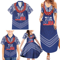 Toa Samoa Rugby Custom Family Matching Summer Maxi Dress and Hawaiian Shirt Ulafala Mix Nifo'oti - Polynesian Pride