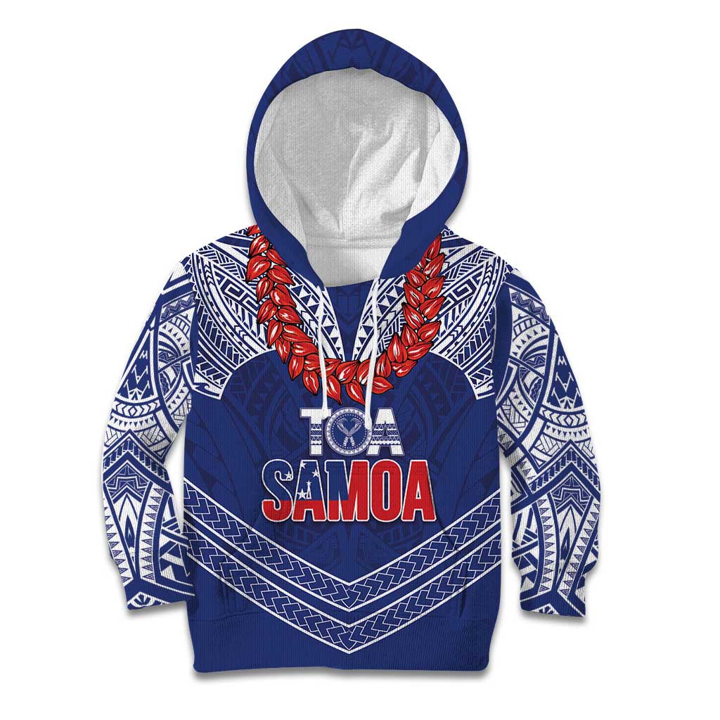 Toa Samoa Rugby Custom Kid Hoodie Ulafala Mix Nifo'oti - Polynesian Pride