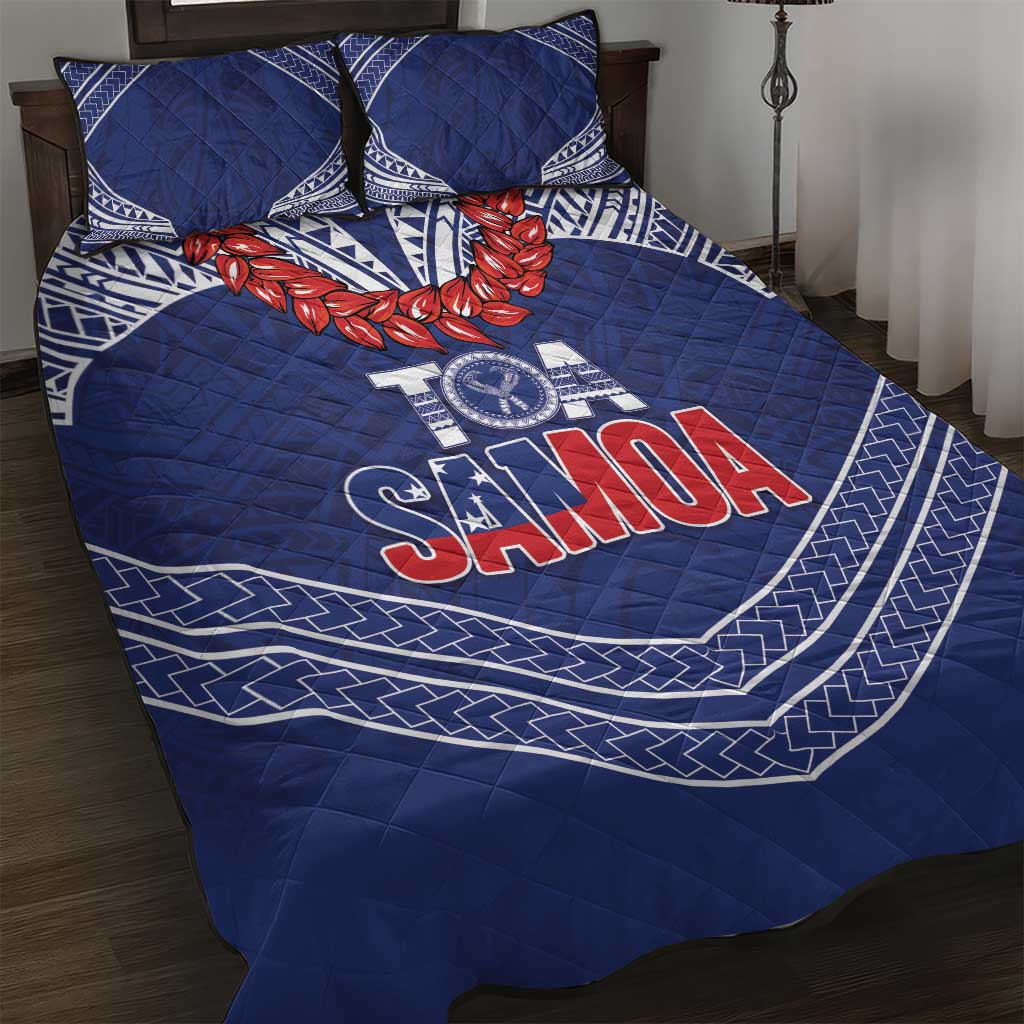 Toa Samoa Rugby Quilt Bed Set Ulafala Mix Nifo'oti - Polynesian Pride