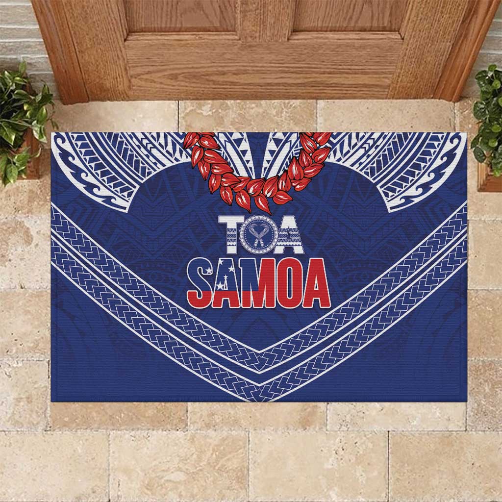 Toa Samoa Rugby Rubber Doormat Ulafala Mix Nifo'oti - Polynesian Pride