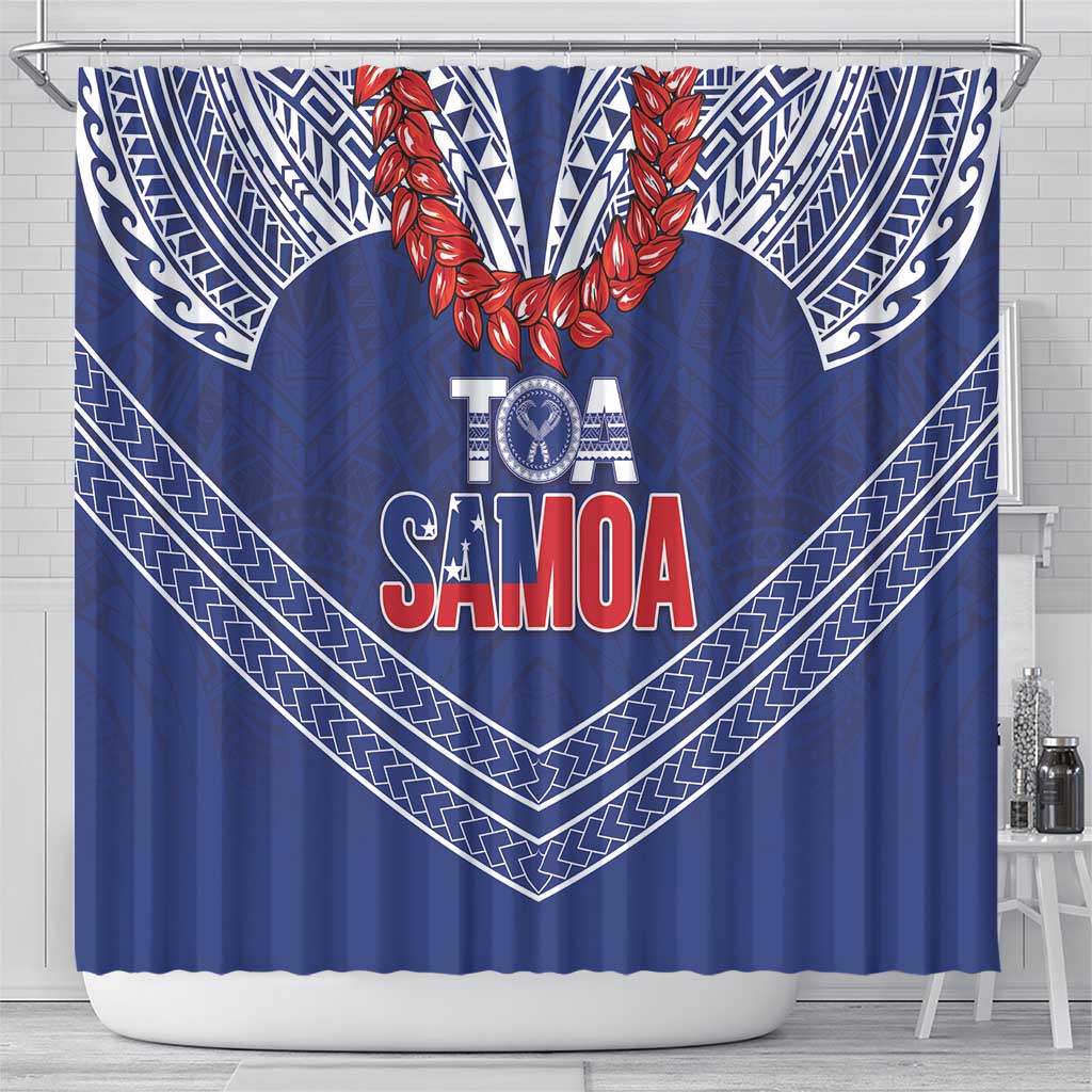 Toa Samoa Rugby Shower Curtain Ulafala Mix Nifo'oti - Polynesian Pride