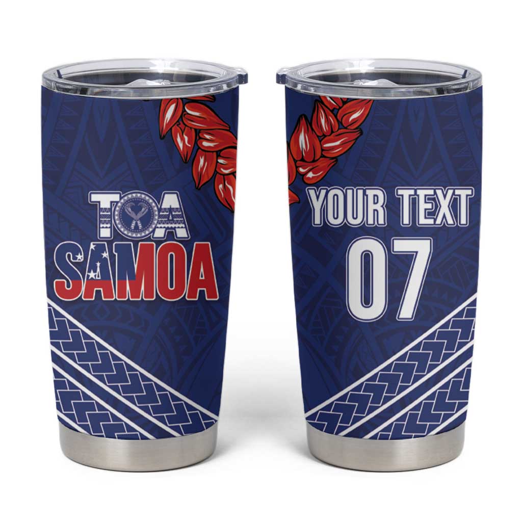 Toa Samoa Rugby Custom Tumbler Cup Ulafala Mix Nifo'oti - Polynesian Pride