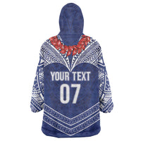 Toa Samoa Rugby Custom Wearable Blanket Hoodie Ulafala Mix Nifo'oti - Polynesian Pride
