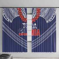 Toa Samoa Rugby Window Curtain Ulafala Mix Nifo'oti - Polynesian Pride