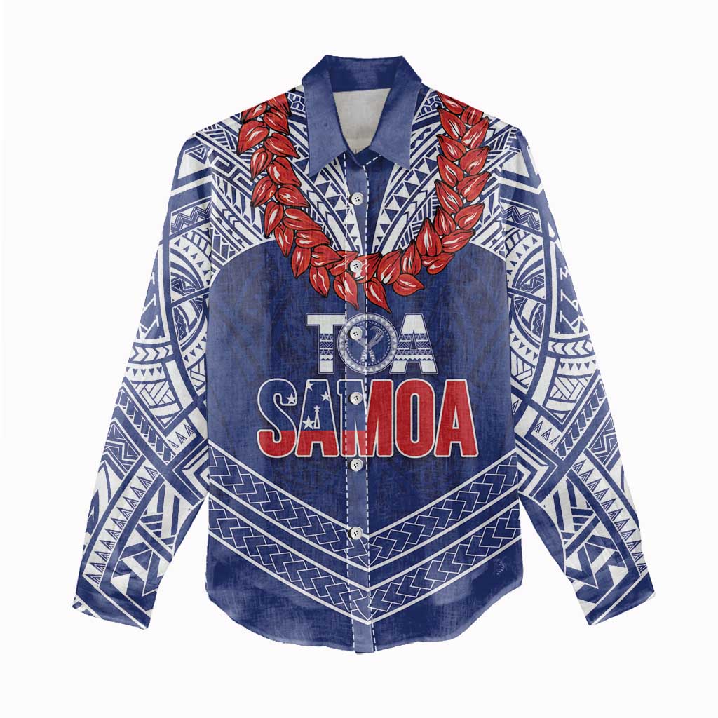 Toa Samoa Rugby Custom Women Casual Shirt Ulafala Mix Nifo'oti - Polynesian Pride