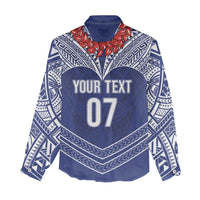 Toa Samoa Rugby Custom Women Casual Shirt Ulafala Mix Nifo'oti - Polynesian Pride