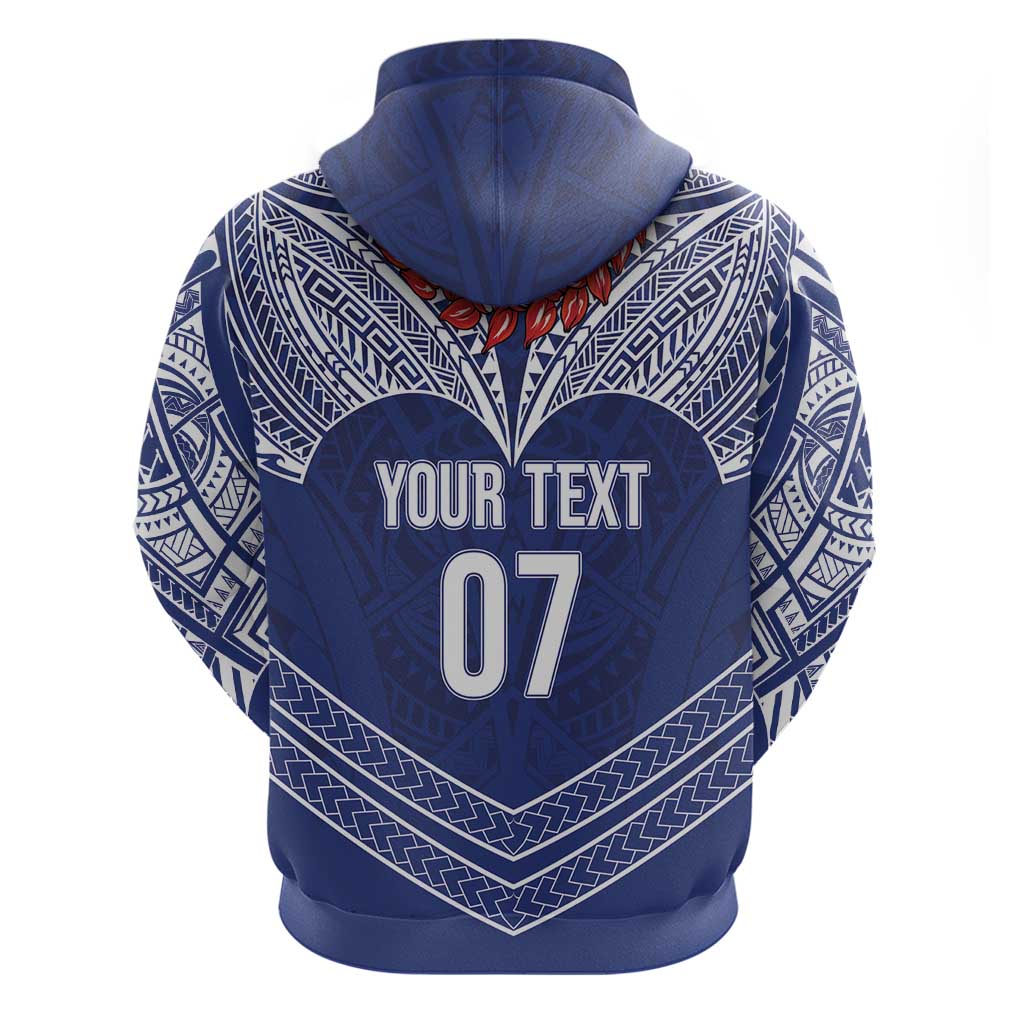 Toa Samoa Rugby Custom Zip Hoodie Ulafala Mix Nifo'oti - Polynesian Pride