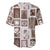 Hawaii Christmas Retro Patchwork Baseball Jersey Brown LT7 - Polynesian Pride