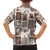 Hawaii Christmas Retro Patchwork Family Matching Long Sleeve Bodycon Dress and Hawaiian Shirt Brown LT7 - Polynesian Pride