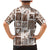 Hawaii Christmas Retro Patchwork Family Matching Mermaid Dress and Hawaiian Shirt Brown LT7 - Polynesian Pride