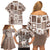 Hawaii Christmas Retro Patchwork Family Matching Off Shoulder Short Dress and Hawaiian Shirt Brown LT7 - Polynesian Pride