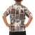 Hawaii Christmas Retro Patchwork Family Matching Short Sleeve Bodycon Dress and Hawaiian Shirt Brown LT7 - Polynesian Pride