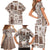 Hawaii Christmas Retro Patchwork Family Matching Short Sleeve Bodycon Dress and Hawaiian Shirt Brown LT7 - Polynesian Pride