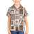 Hawaii Christmas Retro Patchwork Family Matching Short Sleeve Bodycon Dress and Hawaiian Shirt Brown LT7 Son's Shirt Brown - Polynesian Pride