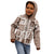 Hawaii Christmas Retro Patchwork Kid Hoodie Brown LT7 - Polynesian Pride