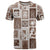 Hawaii Christmas Retro Patchwork T Shirt Brown LT7 Brown - Polynesian Pride