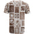 Hawaii Christmas Retro Patchwork T Shirt Brown LT7 - Polynesian Pride