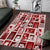 Hawaii Christmas Retro Patchwork Area Rug Red LT7 Red - Polynesian Pride