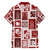 Hawaii Christmas Retro Patchwork Family Matching Long Sleeve Bodycon Dress and Hawaiian Shirt Red LT7 - Polynesian Pride